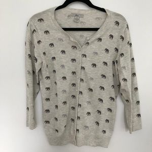 Elephant Printed Cardigan